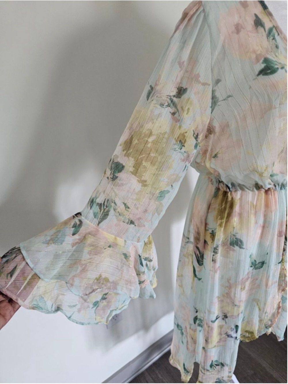 Cure Floral Chiffon Kimono Size 1XL - Picture 3 of 8